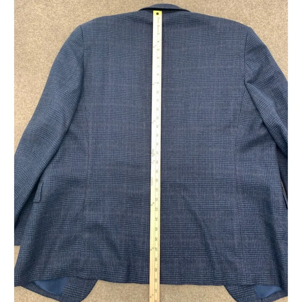 Joseph & Feiss Blazer Mens 43R Lambswool Tweed Glen Plaid Sportscoat Jacket